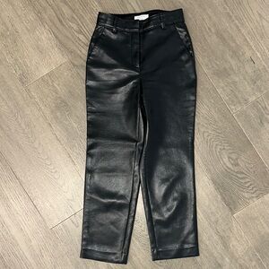 Aritzia Babaton Black Faux Leather Pants